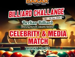 Turnamen Billiard SWI: Wartawan, Artis, dan Pengacara Satu Meja di Ajang Silaturahmi