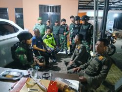 Jaga Keamanan Depok di Malam Hari, Koramil 03/Sukmajaya Lakukan Patroli Terpadu