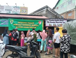 Diserbu Warga, Pasar Murah Minyak Kita Kodim 0508/Depok Ludes Terjual