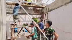 TMMD Bedah Tiga RTLH di Sukamaju, Progres Capai 37 Persen