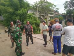 Wadansatgas TMMD Ke-127 Kodim Depok Tinjau Pengerasan Jalan di Gardenia