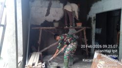 TMMD Depok Percepat Renovasi RTLH, Progres Hampir 50 Persen