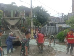 Satgas TMMD Ke-127 Kodim 0508/Depok Kebut Pengerasan Jalan di Cilodong