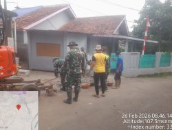 TMMD Depok 26 Februari 2026: Drainase 200 Meter di Sukamaju Capai 71 Persen