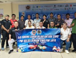 PWI Kalsel Apresiasi Dukungan Media Jelang Ujitanding Biliar Lawan PWI DKI Jakarta