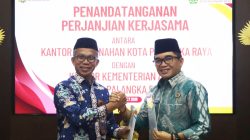 Kantor Pertanahan Palangka Raya dan Kementerian Agama Tandatangani Perjanjian Kerja Sama Percepat Sertifikasi Tanah Wakaf 