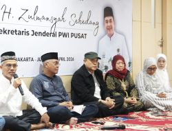 PWI Pusat Gelar Takziah dan Doa Bersama, Sekjen Zulmansyah Sekedang Dikenang Sosok Total dan Berdedikasi