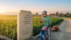 Tugu Prasasti TMMD Desa Godo Jadi Saksi Gowes Pagi Dansatgas Kodim 0718/Pati