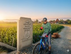 Tugu Prasasti TMMD Desa Godo Jadi Saksi Gowes Pagi Dansatgas Kodim 0718/Pati