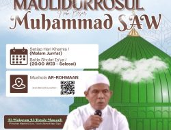 Majlis Ta’lim Kelapa Tiga Istiqomah Gelar Pengajian Maulidurrosul, Shalawat Menggema di Musholla Ar-Rohmaan