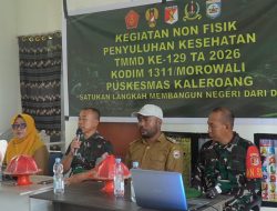 Kodim 1311/Morowali Apresiasi Peran Puskesmas kaleroang Berikan Penyuluhan Kesehatan dan Pencegahan Stunting