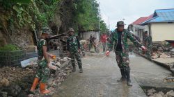 Satgas TMMD Ke-129 Kodim 1311/Morowali Terus Kebut Pekerjaan Rabat Beton Jalan di Desa Polewali