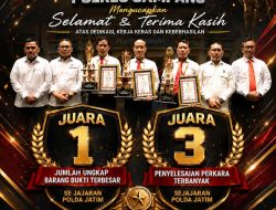 Dua Prestasi Sekaligus! Satresnarkoba Polres Sampang Sabet Juara I Ungkap Barang Bukti Terbesar dan Juara III Penyelesaian Perkara
