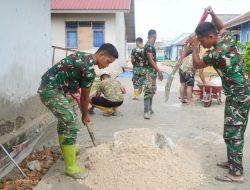 Semangat Gotong Royong Warnai Pembangunan Rabat Beton Jalan di Desa Polewali
