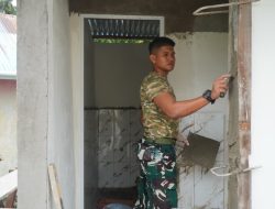 Satgas TMMD Ke-129 Kodim 1311/Morowali Terus Kebut Penyelesaian Pembangunan MCK Masjid Quba Desa Umbele