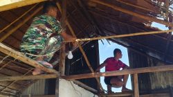 Pembongkaran Rumah Tandai Awal Renovasi RTLH TMMD Ke-129 di Desa Polewali