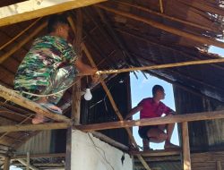 Pembongkaran Rumah Tandai Awal Renovasi RTLH TMMD Ke-129 di Desa Polewali