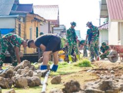Satgas TMMD Ke-129 Kodim 1311/Morowali terus genjot Pekerjaan Rabat Jalan di Desa Polewali