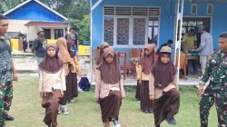 Satgas TMMD Tanamkan Wawasan Kebangsaan Melalui Pelatihan PBB di SDN Umbele