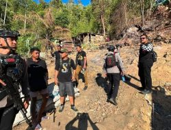 Ditreskrimsus Polda Gorontalo Police Line Lubang Tambang Emas di Bone Bolango 