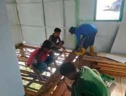 Renovasi RTLH Milik Bapak Nardianto Masuki Tahap Pemasangan Gelagar Lantai