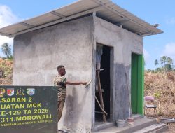 Pembangunan MCK Masjid Desa Polewali Masuki Tahap Pengecatan Dinding