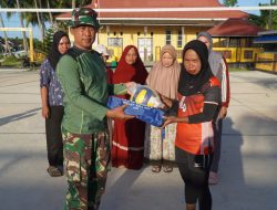 Satgas TMMD Serahkan Bantuan Sarana Olahraga kepada Ibu-Ibu PKK Desa Pulau Dua