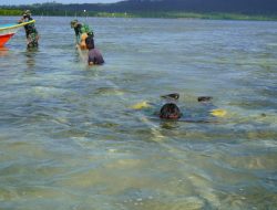 Satgas TMMD Ke-129 Turun Menyelam Periksa Kebocoran Pipa Air Bersih di Laut