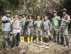 Kolaborasi Masyarakat dan Satgas TMMD Percepat Pembangunan Manunggal Air Bersih