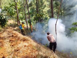 Lahan Perhutani di Karanggayam Kebumen Terbakar, Api Dipadamkan Manual