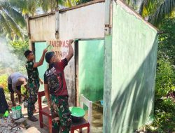 Satgas TMMD Perbaiki dan Cat MCK SDN Polewali di Luar Sasaran Program