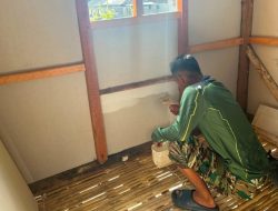 Renovasi RTLH Bapak Nardianto Berlanjut, Satgas TMMD Laksanakan Pengecatan Dinding Luar dan Dalam