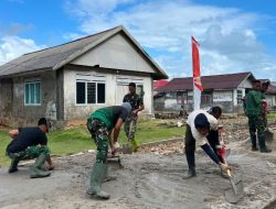 Progres Pekerjaan Rabat Beton Jalan Desa Polewali Terus Berjalan