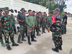 Apel Pagi Dipimpin Dan SSK TMMD, Pastikan Kesiapan Personel Sebelum Bekerja