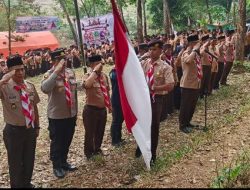 Hari Pramuka ke-65, Polsek Cikalong Wetan Hadiri Pelantikan Mabiran dan Penutupan Lomba Tingkat II