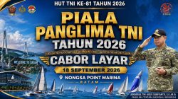 Kejuaraan Layar Piala Panglima TNI 2026 Siap Digelar di Batam