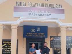 sari siregar resmi laporkan sampe tulus p. manalu ke polres labuhanbatu terkait dugaan penipuan dan/atau penggelapan mobil