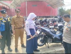 Polsek Cikalongwetan Tertibkan Knalpot Brong di Lingkungan Sekolah
