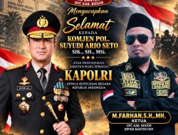 KETUA DPC BPPKB BANTEN HDS DPC Kab.Bogor Bang Haji Farhan SH MH Ucapkan Selamat kepada Kapolri Komjen Pol. Suyudi Ario Seto, S.I.K., SH., M.Si